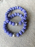 Blue and White Bead Bracelet