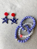 Red, White, and Blue Star Earrings