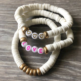 White Vinyl ‘Love’ Bracelet