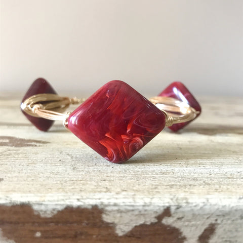 Crimson Diamond Bangle
