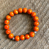 Orange Beaded Bracelet
