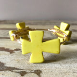 Yellow Cross Bangle