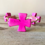 Pink Cross Bangle