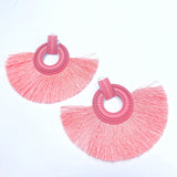 Pink Fringe Tassel Earrings