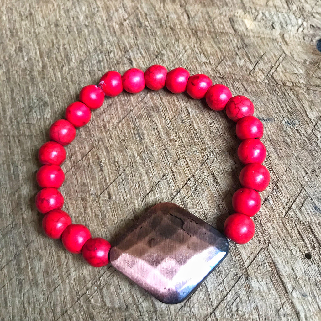Red and Copper Bracelet