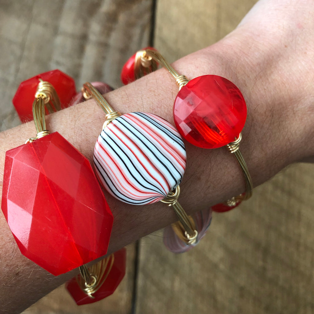 Red, White and Black Bangle