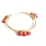 Crimson Wire Wrap Bracelet